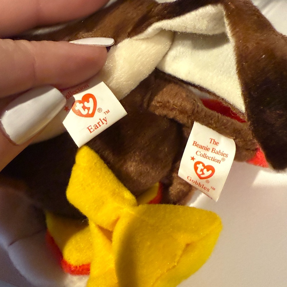 Ty Beanie Babies Early and Gobbles Plush Toys + Coca Cola Beanie - Picture 2 of 2